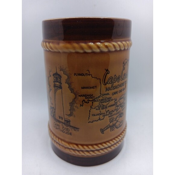 Mug Stein Cape Cod Massachusetts Ceramic Souvenir 3D Beer Cup Gift Collectable - Picture 2 of 8